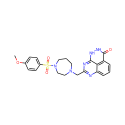 COc1ccc(S(=O)(=O)N2CCCN(Cc3nc4cccc5c(=O)[nH][nH]c(n3)c45)CC2)cc1 ZINC000059279979