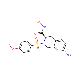 COc1ccc(S(=O)(=O)N2Cc3cc(N)ccc3C[C@@H]2C(=O)NO)cc1 ZINC000003821649