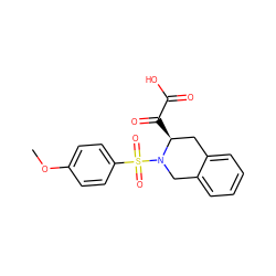 COc1ccc(S(=O)(=O)N2Cc3ccccc3C[C@@H]2C(=O)C(=O)O)cc1 ZINC000013797741