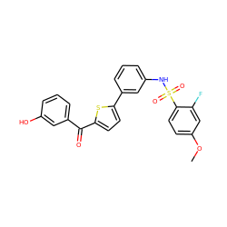 COc1ccc(S(=O)(=O)Nc2cccc(-c3ccc(C(=O)c4cccc(O)c4)s3)c2)c(F)c1 ZINC000473150224