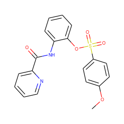 COc1ccc(S(=O)(=O)Oc2ccccc2NC(=O)c2ccccn2)cc1 ZINC000029405198