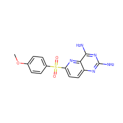 COc1ccc(S(=O)(=O)c2ccc3nc(N)nc(N)c3n2)cc1 ZINC000005889207