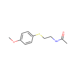 COc1ccc(SCCNC(C)=O)cc1 ZINC000058583192