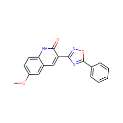 COc1ccc2[nH]c(=O)c(-c3noc(-c4ccccc4)n3)cc2c1 ZINC000013127269