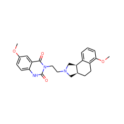 COc1ccc2[nH]c(=O)n(CCN3C[C@@H]4CCc5c(OC)cccc5[C@@H]4C3)c(=O)c2c1 ZINC000003825819