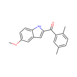 COc1ccc2[nH]c(C(=O)c3cc(C)ccc3C)cc2c1 ZINC000013470978