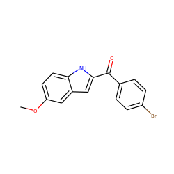 COc1ccc2[nH]c(C(=O)c3ccc(Br)cc3)cc2c1 ZINC000013471014