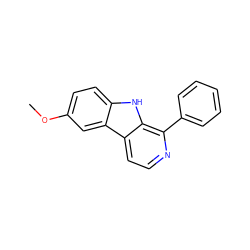 COc1ccc2[nH]c3c(-c4ccccc4)nccc3c2c1 ZINC000144733107