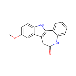 COc1ccc2[nH]c3c(c2c1)CC(=O)Nc1ccccc1-3 ZINC000001645605