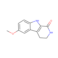 COc1ccc2[nH]c3c(c2c1)CCNC3=O ZINC000000088576