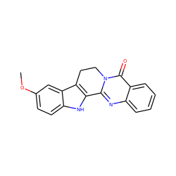 COc1ccc2[nH]c3c(c2c1)CCn1c-3nc2ccccc2c1=O ZINC000000784580