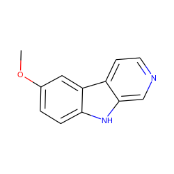 COc1ccc2[nH]c3cnccc3c2c1 ZINC000013535811