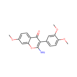 COc1ccc2c(=O)c(-c3ccc(OC)c(OC)c3)c(N)oc2c1 ZINC000101504561