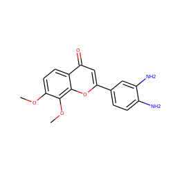 COc1ccc2c(=O)cc(-c3ccc(N)c(N)c3)oc2c1OC ZINC000013586389