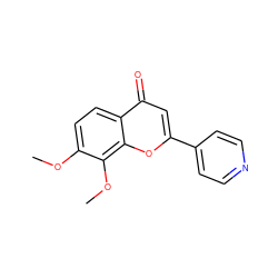 COc1ccc2c(=O)cc(-c3ccncc3)oc2c1OC ZINC000037866078