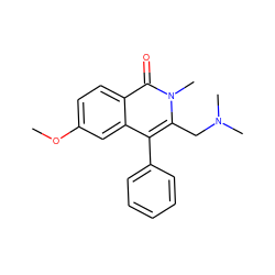 COc1ccc2c(=O)n(C)c(CN(C)C)c(-c3ccccc3)c2c1 ZINC000033981557