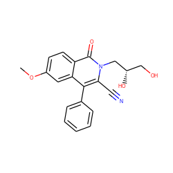 COc1ccc2c(=O)n(C[C@@H](O)CO)c(C#N)c(-c3ccccc3)c2c1 ZINC000038149673