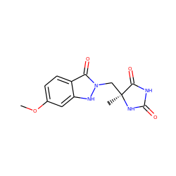 COc1ccc2c(=O)n(C[C@]3(C)NC(=O)NC3=O)[nH]c2c1 ZINC000035964101