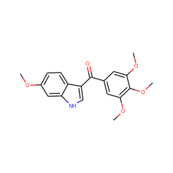 COc1ccc2c(C(=O)c3cc(OC)c(OC)c(OC)c3)c[nH]c2c1 ZINC000003938699