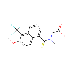 COc1ccc2c(C(=S)N(C)CC(=O)O)cccc2c1C(F)(F)F ZINC000003780343