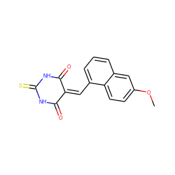 COc1ccc2c(C=C3C(=O)NC(=S)NC3=O)cccc2c1 ZINC000095562199