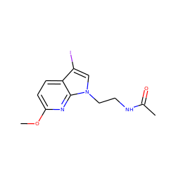 COc1ccc2c(I)cn(CCNC(C)=O)c2n1 ZINC000071318618