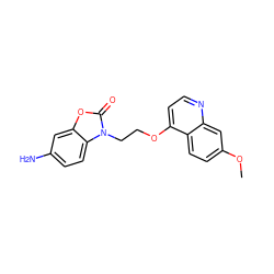 COc1ccc2c(OCCn3c(=O)oc4cc(N)ccc43)ccnc2c1 ZINC000653737708