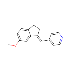 COc1ccc2c(c1)/C(=C/c1ccncc1)CC2 ZINC000013610838