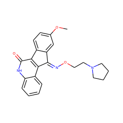 COc1ccc2c(c1)/C(=N\OCCN1CCCC1)c1c-2c(=O)[nH]c2ccccc12 ZINC000064573968