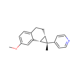 COc1ccc2c(c1)[C@@H]1[C@H](CC2)[C@]1(C)c1ccncc1 ZINC000013741592