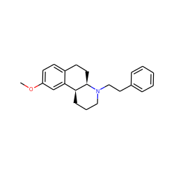 COc1ccc2c(c1)[C@@H]1CCCN(CCc3ccccc3)[C@@H]1CC2 ZINC000026272162