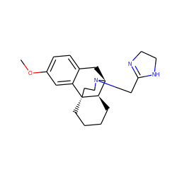 COc1ccc2c(c1)[C@]13CCCC[C@@H]1[C@H](C2)N(CC1=NCCN1)CC3 ZINC000299821485