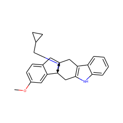 COc1ccc2c(c1)[C@]13CCN(CC4CC4)C[C@@]1(C2)Cc1c([nH]c2ccccc12)C3 ZINC000043011885