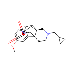 COc1ccc2c(c1)[C@]13CCN(CC4CC4)C[C@]1(CC[C@@]1(C3)NC(=O)NC1=O)C2 ZINC001772570088