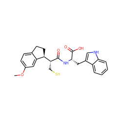 COc1ccc2c(c1)[C@H]([C@@H](CS)C(=O)N[C@@H](Cc1c[nH]c3ccccc13)C(=O)O)CC2 ZINC000013444220