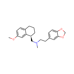 COc1ccc2c(c1)[C@H](CN(C)CCc1ccc3c(c1)OCO3)CCC2 ZINC000013761393