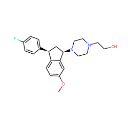 COc1ccc2c(c1)[C@H](N1CCN(CCO)CC1)C[C@@H]2c1ccc(F)cc1 ZINC000022937899