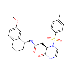 COc1ccc2c(c1)[C@H](NC(=O)C[C@@H]1C(=O)NC=CN1S(=O)(=O)c1ccc(C)cc1)CCC2 ZINC000073158657