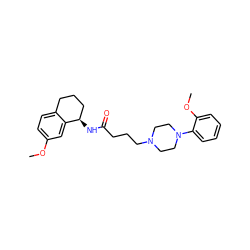 COc1ccc2c(c1)[C@H](NC(=O)CCCN1CCN(c3ccccc3OC)CC1)CCC2 ZINC000013586517