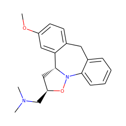 COc1ccc2c(c1)[C@H]1C[C@H](CN(C)C)ON1c1ccccc1C2 ZINC000013437127