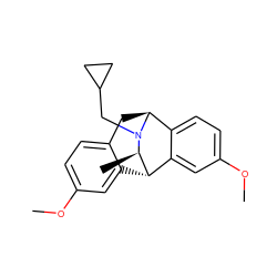 COc1ccc2c(c1)[C@H]1c3cc(OC)ccc3[C@H](C2)N(CC2CC2)[C@@H]1C ZINC000473245003