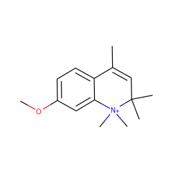 COc1ccc2c(c1)[N+](C)(C)C(C)(C)C=C2C ZINC000000289765