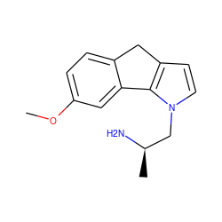 COc1ccc2c(c1)-c1c(ccn1C[C@@H](C)N)C2 ZINC000013764845