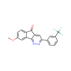 COc1ccc2c(c1)-c1nnc(-c3cccc(C(F)(F)F)c3)cc1C2=O ZINC000036241780