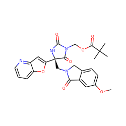 COc1ccc2c(c1)C(=O)N(C[C@@]1(c3cc4ncccc4o3)NC(=O)N(COC(=O)C(C)(C)C)C1=O)C2 ZINC000141883951