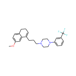 COc1ccc2c(c1)C(CCCN1CCN(c3cccc(C(F)(F)F)c3)CC1)=CCC2 ZINC000013733297