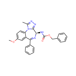 COc1ccc2c(c1)C(c1ccccc1)=N[C@H](NC(=O)OCc1ccccc1)c1nnc(C)n1-2 ZINC000096284872