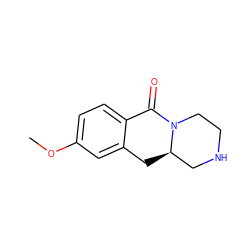 COc1ccc2c(c1)C[C@@H]1CNCCN1C2=O ZINC000096908045