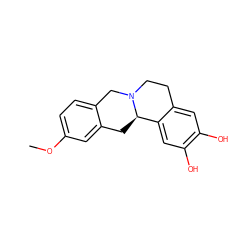 COc1ccc2c(c1)C[C@@H]1c3cc(O)c(O)cc3CCN1C2 ZINC000096930023