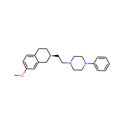 COc1ccc2c(c1)C[C@H](CCN1CCN(c3ccccc3)CC1)CC2 ZINC000013760545